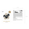 Picture of LATEX BALLOONS HAPPY BIRTHDAY BLACK & CREAM 12 INCH - 6 PACK